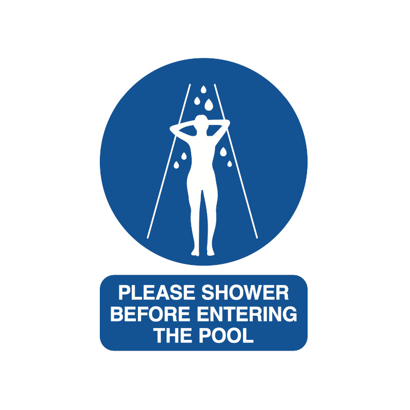 Shower Before Entering the Pool Sign APG Leisure