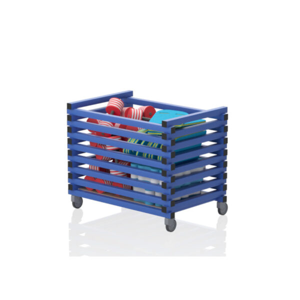 Open Top Mobile Storage Basket with pool equipment