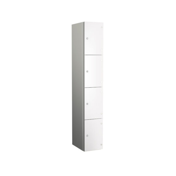 White Zenbox Aluminium Locker - Four Door