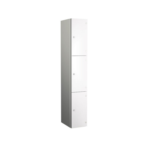 White Zenbox Aluminium Locker - Three Door