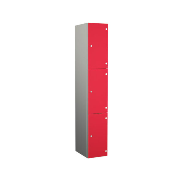 Red Zenbox Aluminium Locker - Three Door