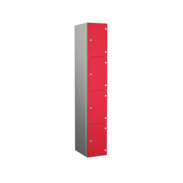 Red Zenbox Aluminium Locker - Four Door