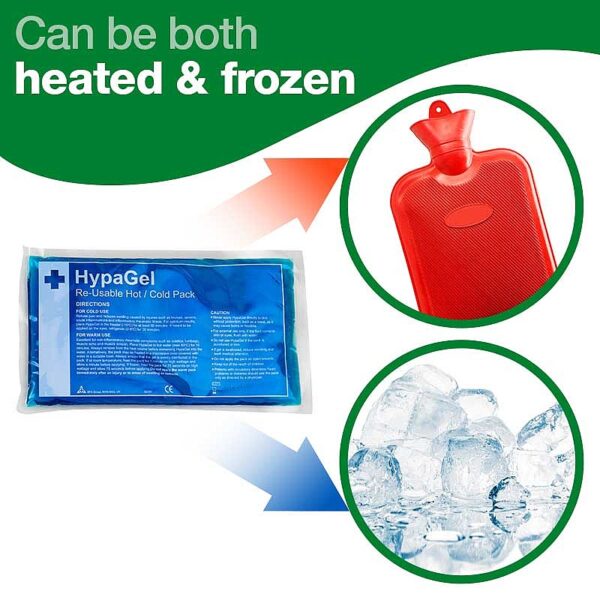 HypaGel Hot/Cold Pack showing hot and cold application