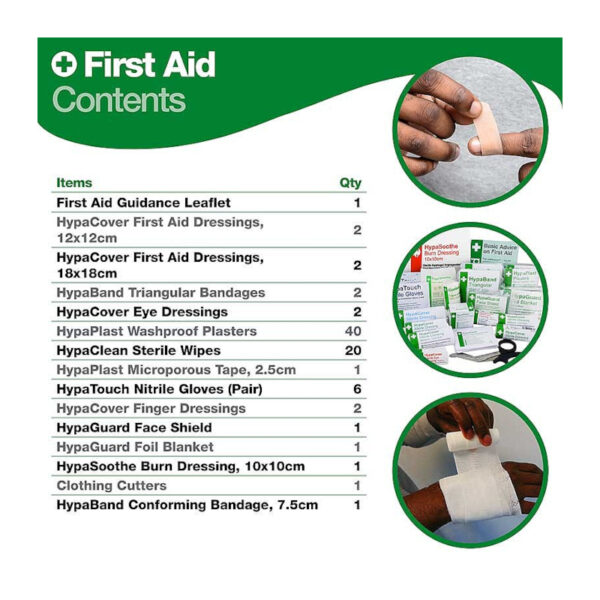 British Standard First Aid Kit Small contents